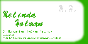 melinda holman business card